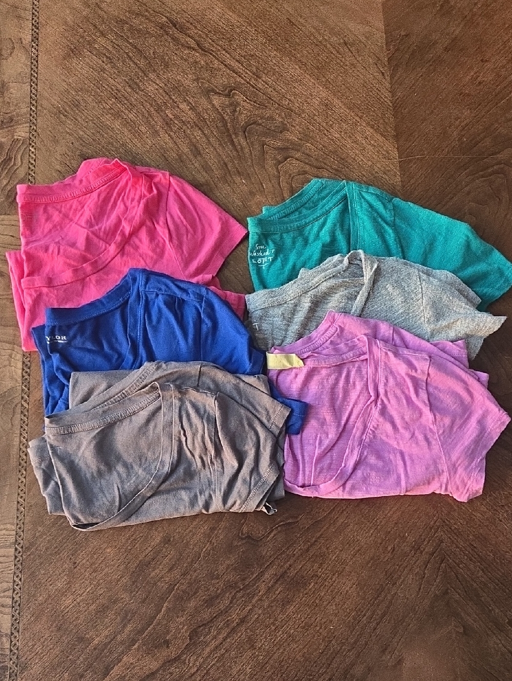 LOFT Short Sleeve Tees - Pink, Blue, Teal, Gray, Purple, Brown